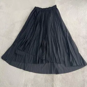 PUBLIC TOKYO 비대칭 플리츠 스커트 블랙 F