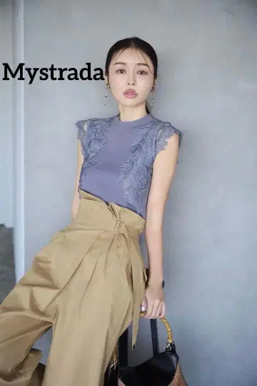 Mystrada 자수 니트탑