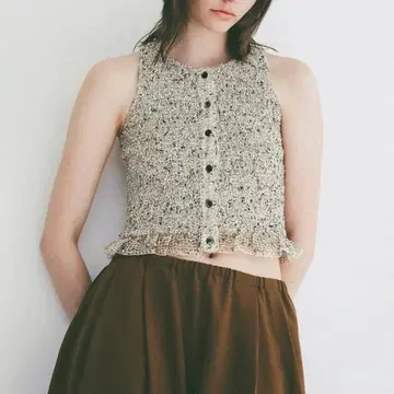 CLANE W FACE MIX MESH GATHER N/S TOPS