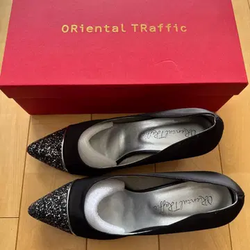 ORiental TRaffic 펌프스 블랙 라메 스틸레토 25.5