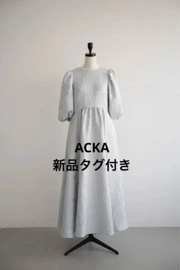 Acka. puff sleeve flare one-piece