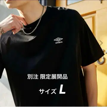 T셔츠 umbro 엄브로 한정판 전개 반팔 셔츠 로고 자수 완판 컬러 블랙