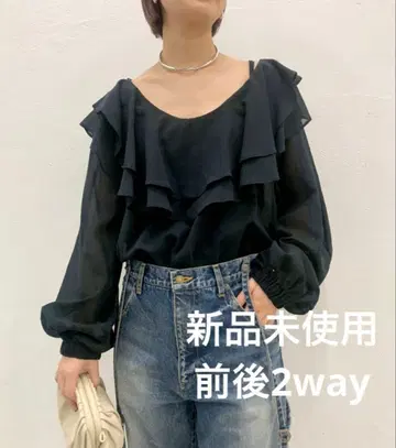 WhimGazette 프릴 시어 셔츠