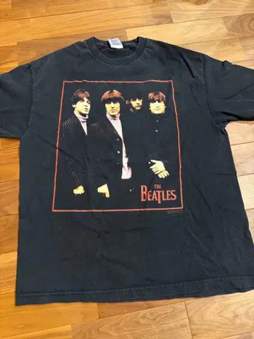 2003 THE BEATLES 사진 T셔츠 XL 비틀즈 밴딩T 블랙