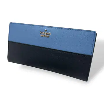 kate spade 케이트 스페이드 장지갑 바이컬러 가죽 블루