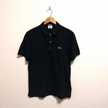 LACOSTE 피케 셔츠 블랙 4 일본제 PH018P
