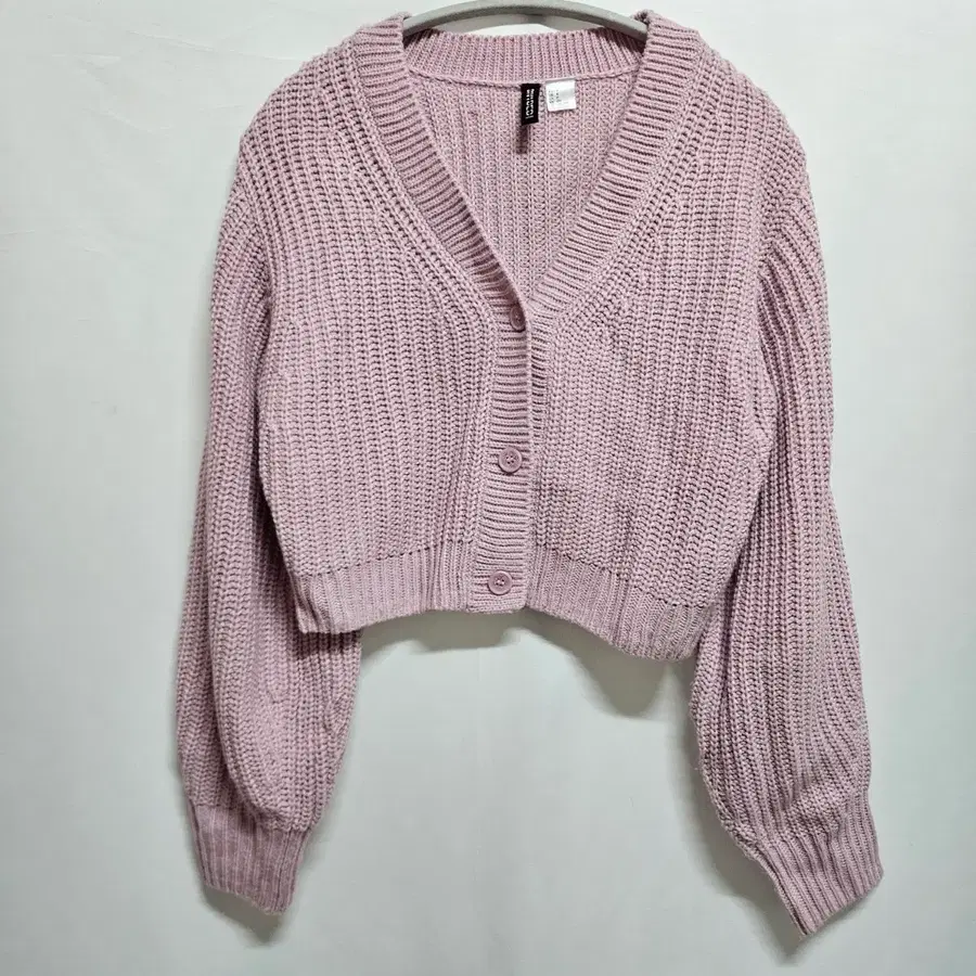 H&M 에이치앤엠 오버핏 케이블 크롭 가디건 S