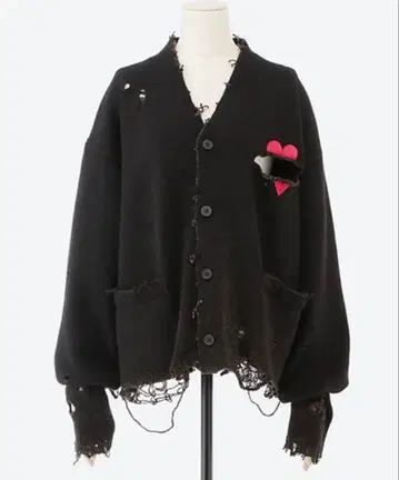 레어 doublet Broken heart cardigan 23AW