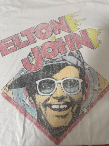 Elton John 엘튼 존 T셔츠 화이트 XL