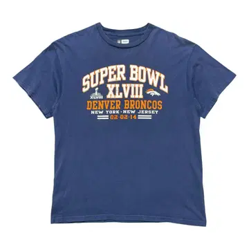 USA 구제 의류 NFL 슈퍼볼 덴버 브롱코스 크루넥 T셔츠