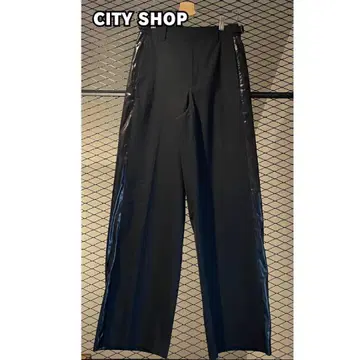 CITYSHOP 시티샵 사이드 라인 와이드 팬츠 블랙 38