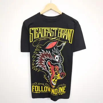 STEADFAST BRAND T셔츠 블랙 M 빅 프린트 구제 의류