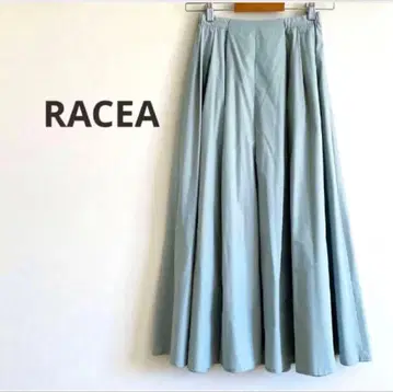 RACEA 롱 스커트 플레어 스커트 허리밴딩
