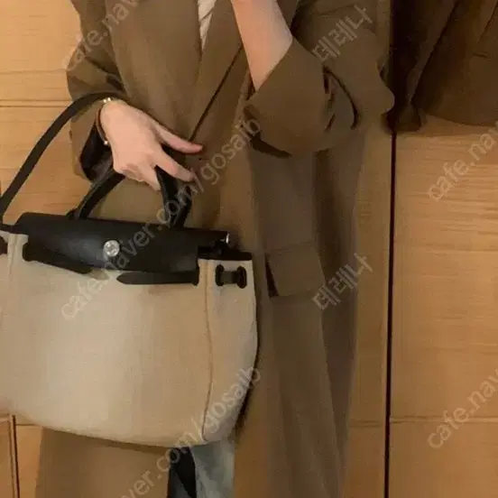오브제 울 롱코트 새제품급