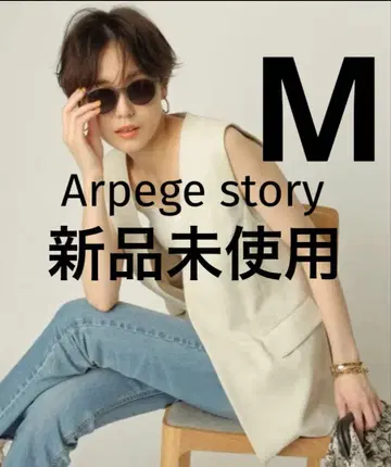 [ 미사용 새상품 ] 아르페쥬 스토리 슬리브리스 노카라 베스트 베이지 M