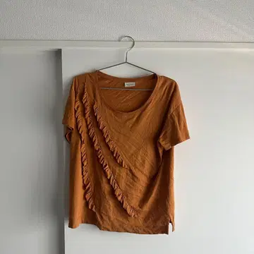 dries van noten 티셔츠 프릴 티셔츠 오렌지 반팔 레어