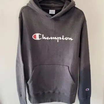 Champion 풀오버 선페이드 후드티 블랙 남성용 L