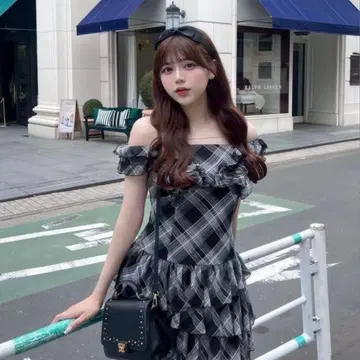 OLIVE des OLIVE 휘핑 프릴 미니 원피스