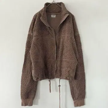 코튼온 [ M ] 블루종 스탠드 카라 무지 브라운 폴리에스테르 아웃도어