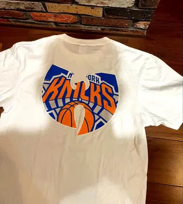 [미사용 새상품] Wu x KNICKS t셔츠 화이트