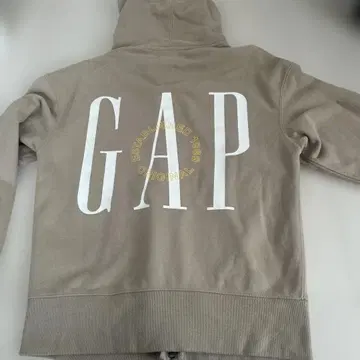GAP 베이지 풀 지퍼 후드티