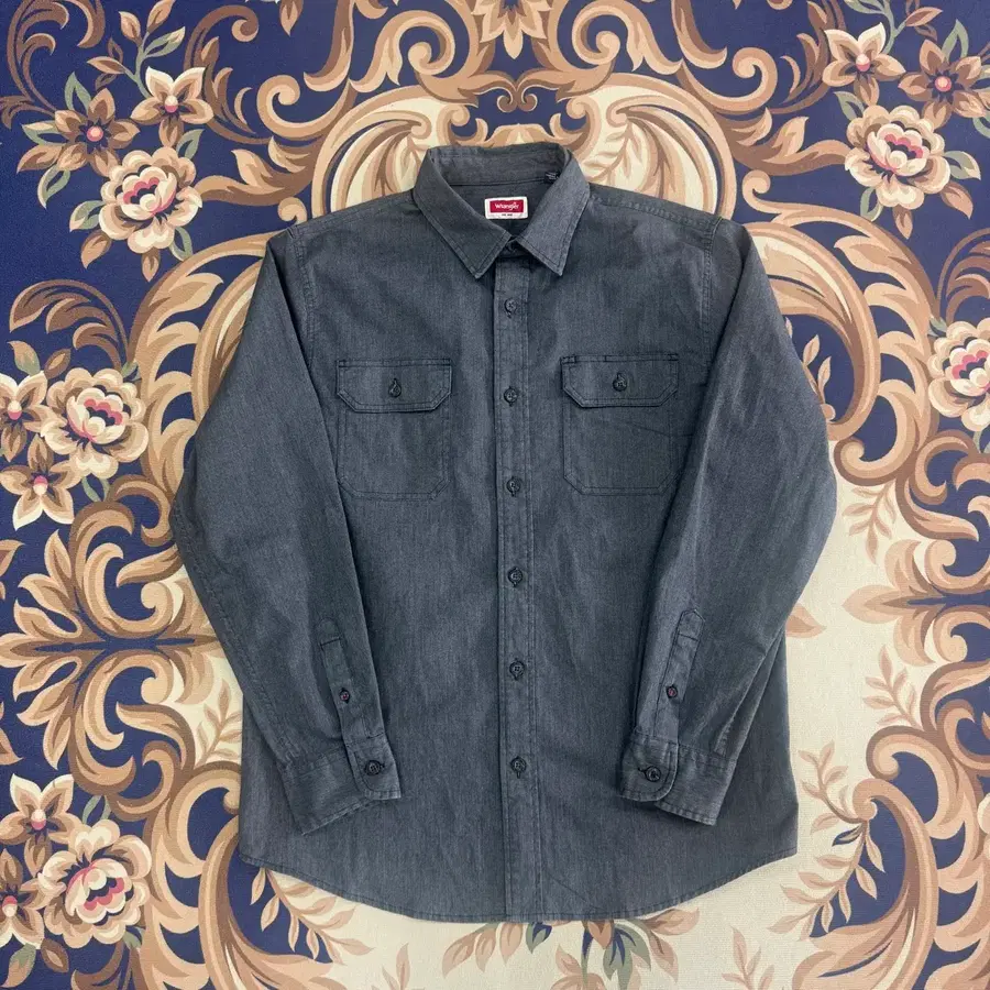 (M)랭글러 Wrangler 투 포켓 셔츠(차콜)