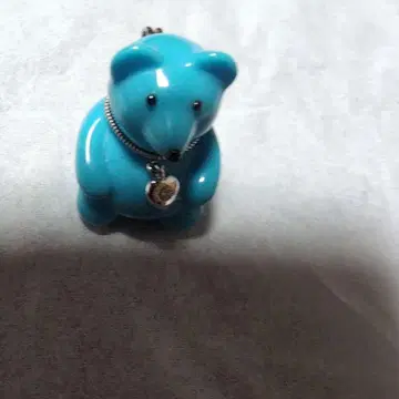 1점 터콰이즈 곰 모양 목걸이