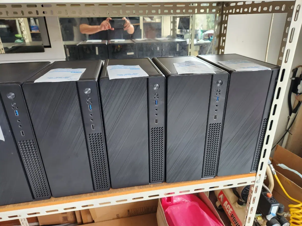 블랙 슬림 데스크탑 PC 케이스