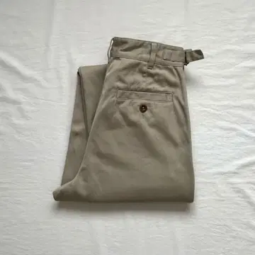 18AW MHL. COTTON CHINO WIDE PANTS