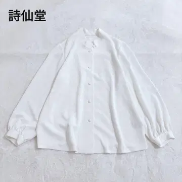 시세이도 노카라 자켓 일본제 얇은 소재 크레이프 원단 하이넥