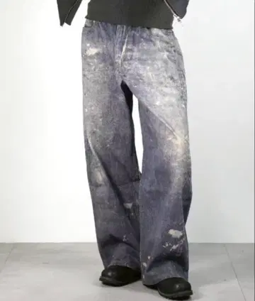 Chikashitsu + digital print wide denim