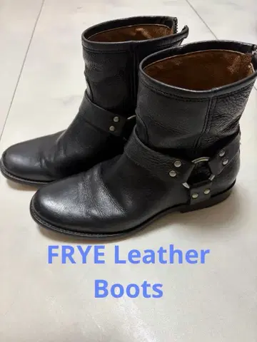 FRYE 레더 모토 부츠 플라이 엔지니어 부츠