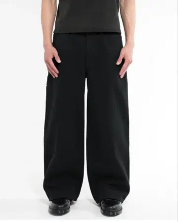 Stacked Canvas Wide-Leg Pants