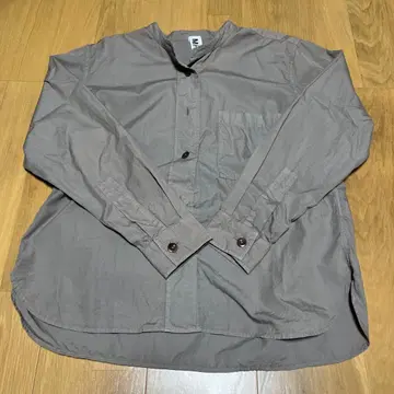 MHL. 밴드 카라 셔츠 긴팔 그레이