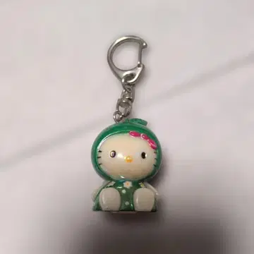 헬로키티 후르츠 인형옷 키링 그린