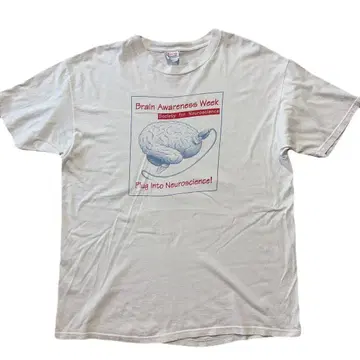 00s Hanes Brain 티셔츠 XL 브레인 뇌 구제 의류 빈티지