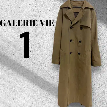 GALERIEVIE 트렌치코트 아우터 롱 기장 더블 버튼 벨트 포함