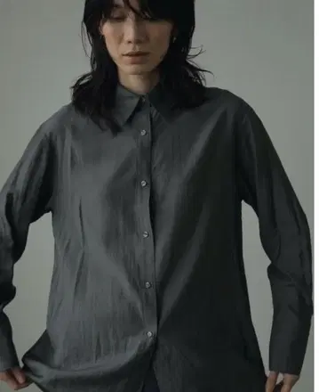 [ 미사용 ] [ 새상품급 ] anuke Sheer Satin Shirts