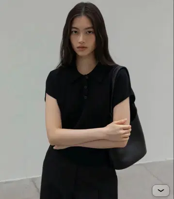 [ 새상품급 ] OHOTORO 반팔 폴로 니트 블랙