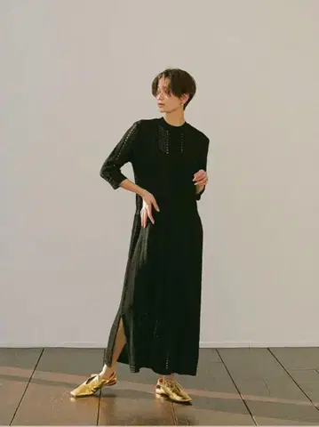 ETRE TOKYO 니트 원피스 블랙 F 사이즈