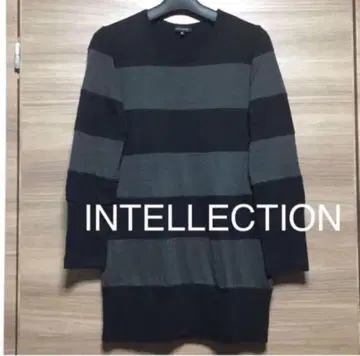 INTELLECTION 일본제 튜닉 보더 그레이 블랙