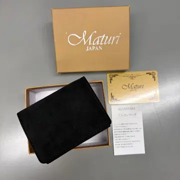 새상품 Maturi JAPAN 알칸타라 3단 폴더형 미니 지갑 정가 38500엔