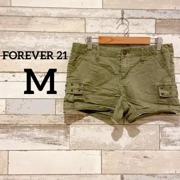 FOREVER 21 [ M ] 올리브 그린 카고 숏팬츠