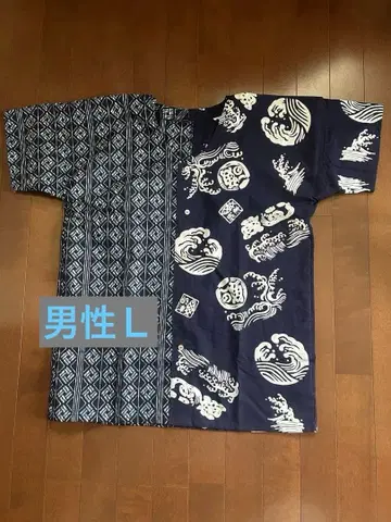 handmade 어개 수건 유카타 원단~셔츠 남성 L
