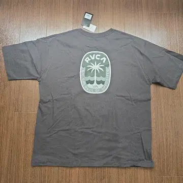 RVCA 루카 T셔츠 백 프린트 팜트리 그레이