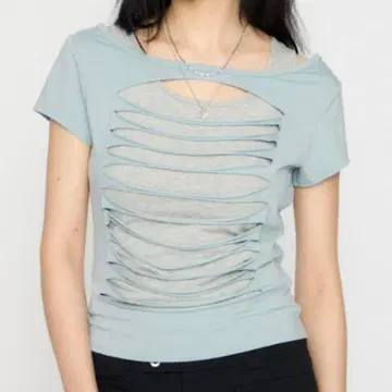 LAGUA GEM CUTTING 2PIECE 상의 블루
