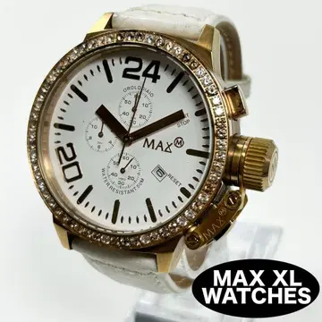 [ 새상품 배터리 ] MAX XL WATCHES QZ 데이트 크로노그래프 시계 작동