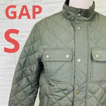 새상품급 GAP 퀼팅 자켓 카키 스탠드 카라 S 여성용