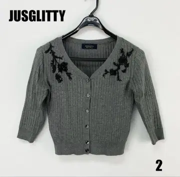 JUSGLITTY 7부 소매 가디건 사이즈 2 여성