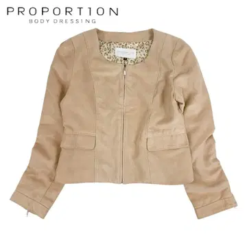 03T555 PROPORTION BD 페이크 스웨이드 노카라 자켓